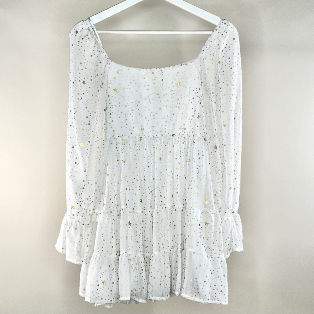 Altar’d State Gold Star Babydoll Dress Size XS - Picture 3 of 5